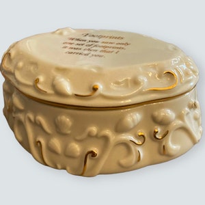 Vintage Lenox Footprints Music Trinket Box in perfect working condition