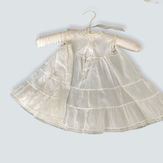 Antique baby dress with handmade lace details - image 2