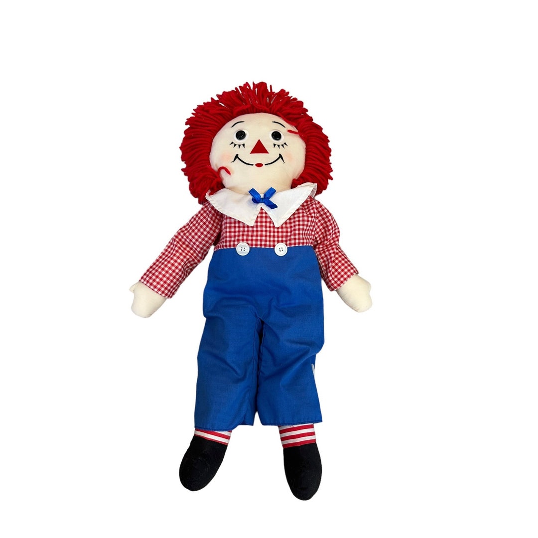 Large Raggedy Andy Doll 80th Birthday, 22 Inches Etsy