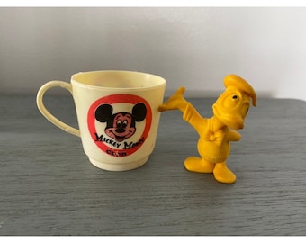 Vintage Donald Duck and Toy Mickey Cup