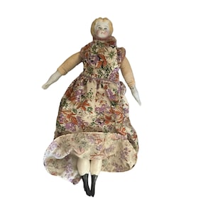 Antique Blonde China Head Doll