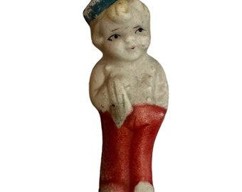 1900s Antique All Bisque Bellhop Doll