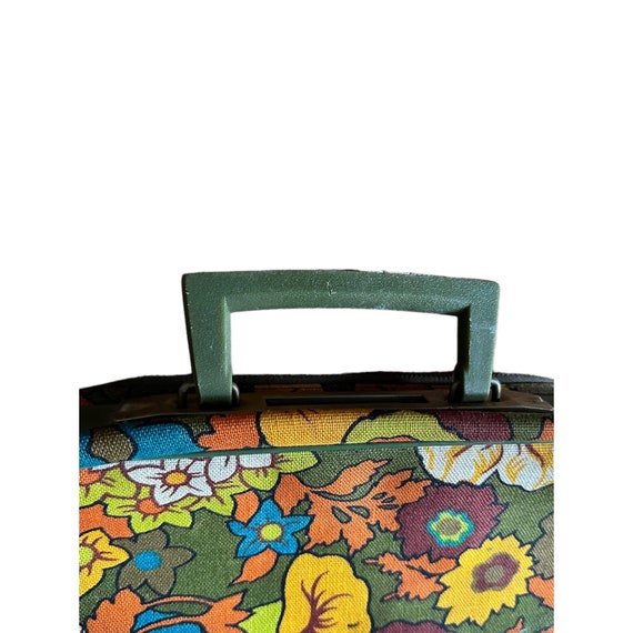 Vintage floral design small suitcase, Japan - image 2