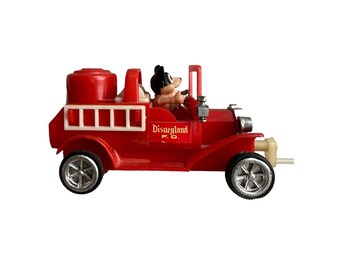 Vintage Walt Disney Mickey Mouse Club Old Time Auto Fire Truck