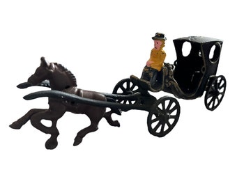 アンティーク鋳鉄製馬車おもちゃ 馬車おもちゃ ヴィクトリア朝時代の