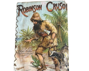 Libro antico di Robinson Crusoe