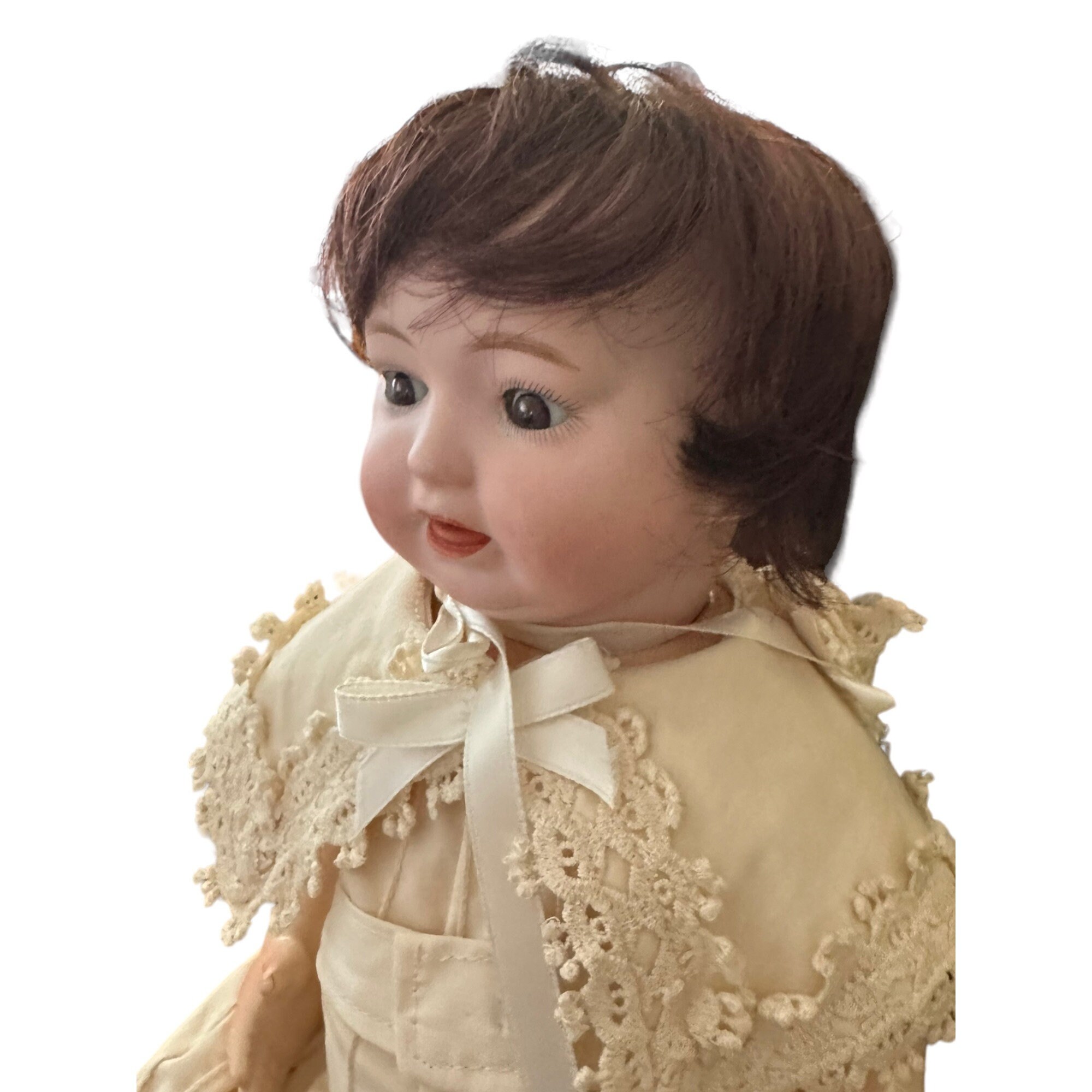 Poupée Ancienne Morimura Japon – Bébé Caractère Porcelaine 33 Cm – Années 1900