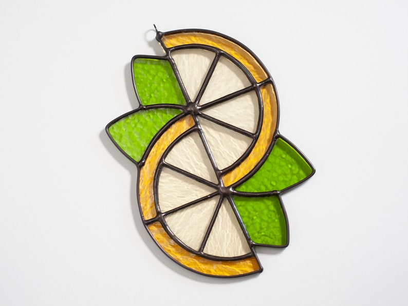 Instant Download Stained Glass Pattern Lemon Slices Suncatcher Hobby License image 3