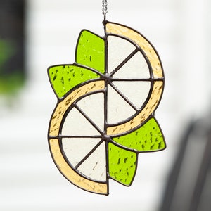 Instant Download Stained Glass Pattern Lemon Slices Suncatcher Hobby License image 2