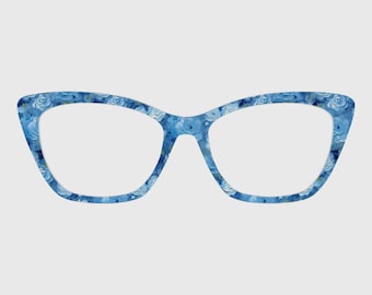 Magnetiska glasögondekorationer med oljemålning av rosor – kompatibel med par glasögonbågar