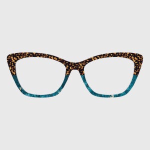 The Tortoise and Blue Gold Marble Split Magnetic Glasses Toppers – Compatible with Pair Eyewear Frames