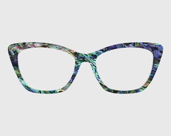 Dessus de lunettes magnétiques en ormeau naturel - Compatible avec une paire de montures de lunettes