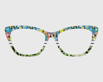 Adorno magnético para gafas Dog Buddy Leopard Split – Par compatible con gafas