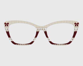 The Knitted Bow Magnetic Glasses Topper – Pair Eyewear Compatible