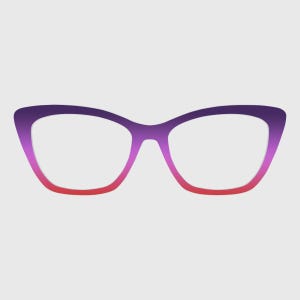 Dessus de lunettes magnétiques dégradés violets et rouges - Compatibles avec une paire de montures de lunettes
