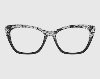 The Silver Flower Gradient Magnetic Glasses Toppers – Compatible with Pair Eyewear Frames