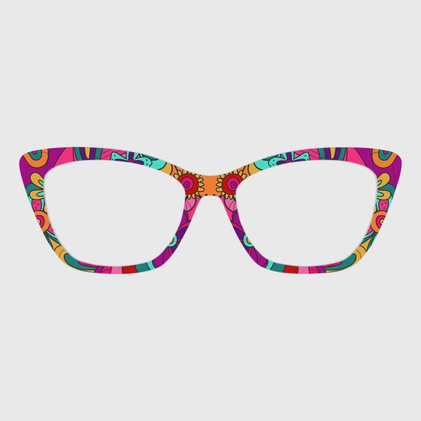 Adornos magnéticos para gafas de colores ácidos y estridentes: compatibles con monturas de gafas de dos piezas