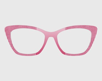 The Pink Stripes And Gradients magnetische briltoppers – compatibel met brilmonturen