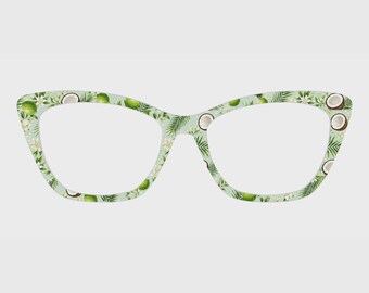 Adornos magnéticos para gafas con diseño de coco y lima – Compatibles con monturas de gafas Pair