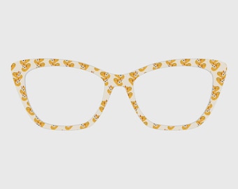 Die niedlichen Sommer Gelb Strand Hausschuhe Magnetische Brillen Toppers - Kompatibel mit Brillengestelle