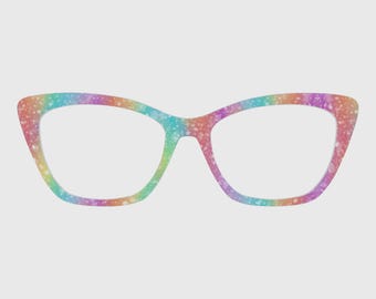 The Rainbow Snowflakes magnetische briltoppers – compatibel met brilmonturen
