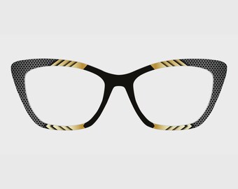 The Golden Geometry Elegance Magnetic Glasses Toppers – Compatible with Pair's Frames