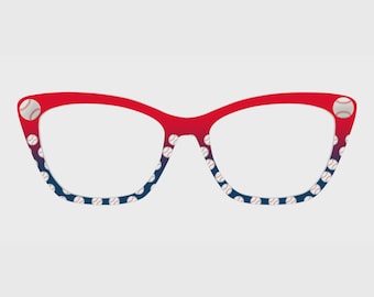 野球ボール型マグネット式メガネトッパー – ペアのメガネフレームに対応