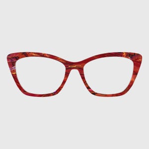 The Ruby Red Abalone Shell Magnetic Glasses Toppers – Compatible with Pair Eyewear Frames