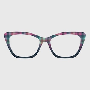 The Tranquil Gingham Magnetic Glasses Toppers – Compatible with Pair's Frames