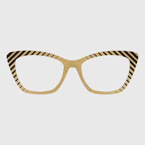 The Linear Black And Gold Magnetic Glasses Toppers – Compatible with Pair Eyewear Frames