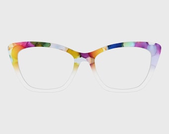 The Abstract Art With Vibrant Colors #5832 Magnetic Glasses Toppers – Compatible with Pair Eyewear Frames