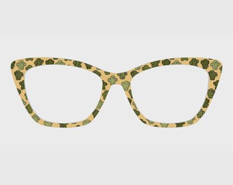 The Green Cactus Charm Magnetic Glasses Toppers – Compatible with Pair's Frames