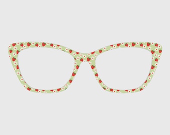 The Strawberries And Flowers Magnetic Glasses Topper – Pair Eyewear Compatible