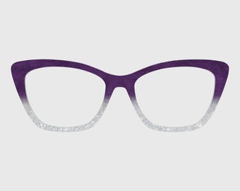 Adornos magnéticos para gafas con degradado de uva – Compatibles con monturas de gafas Pair