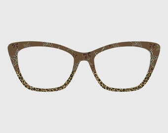 The Leopard Print, Bows, And Stars Magnetic Glasses Toppers – Compatible with Pair Eyewear Frames