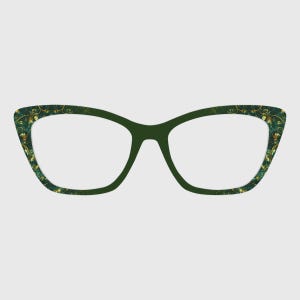 The Emerald Elegance Vine Magnetische Brillentopper - Kompatibel mit Brillenfassungen