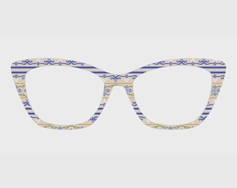 The Mediterranean Bloom Elegance Magnetic Glasses Toppers – Compatible with Pair's Frames