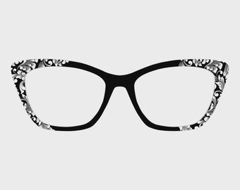 Magnetyczne nakładki na okulary Damask Split – kompatybilne z parami oprawek okularowych