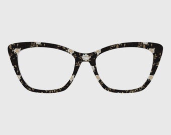The Black And Gold Flower Magnetic Glasses Toppers – Compatible with Pair Eyewear Frames