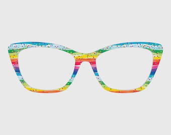The Colorful Polka Dot Waves Magnetic Glasses Toppers – Compatible with Pair's Frames