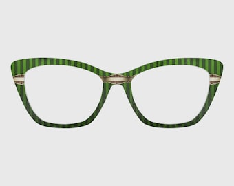 Adornos magnéticos para gafas Emerald Gold Elegance – Compatibles con monturas de gafas Pair