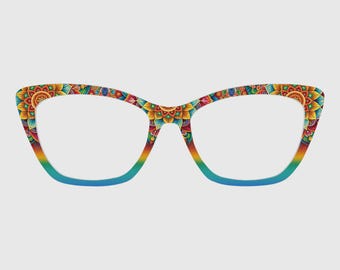 The Wild Pattern Vibrant Color Magnetic Glasses Toppers – Compatible with Pair Eyewear Frames