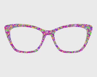 The Psychedelic Pattern Magnetic Glasses Toppers – Compatible with Pair Eyewear Frames