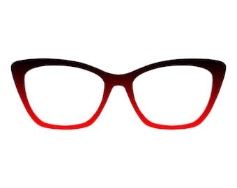 The Black to Red Gradient Magnetic Glasses Toppers – Compatible with Pair Eyewear Frames