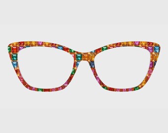The Jewel Tone Elegance Magnetic Glasses Toppers – Compatible with Pair's Frames
