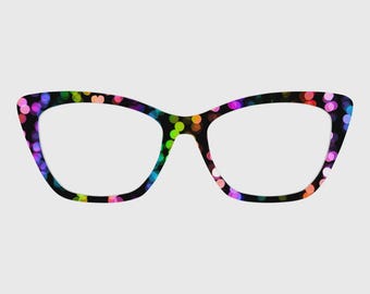 Adornos magnéticos para gafas con diseño de halo de neón: compatibles con monturas de gafas.