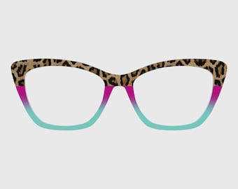 The Leopard Print Split Magnetic Glasses Topper – Pair Eyewear Compatible