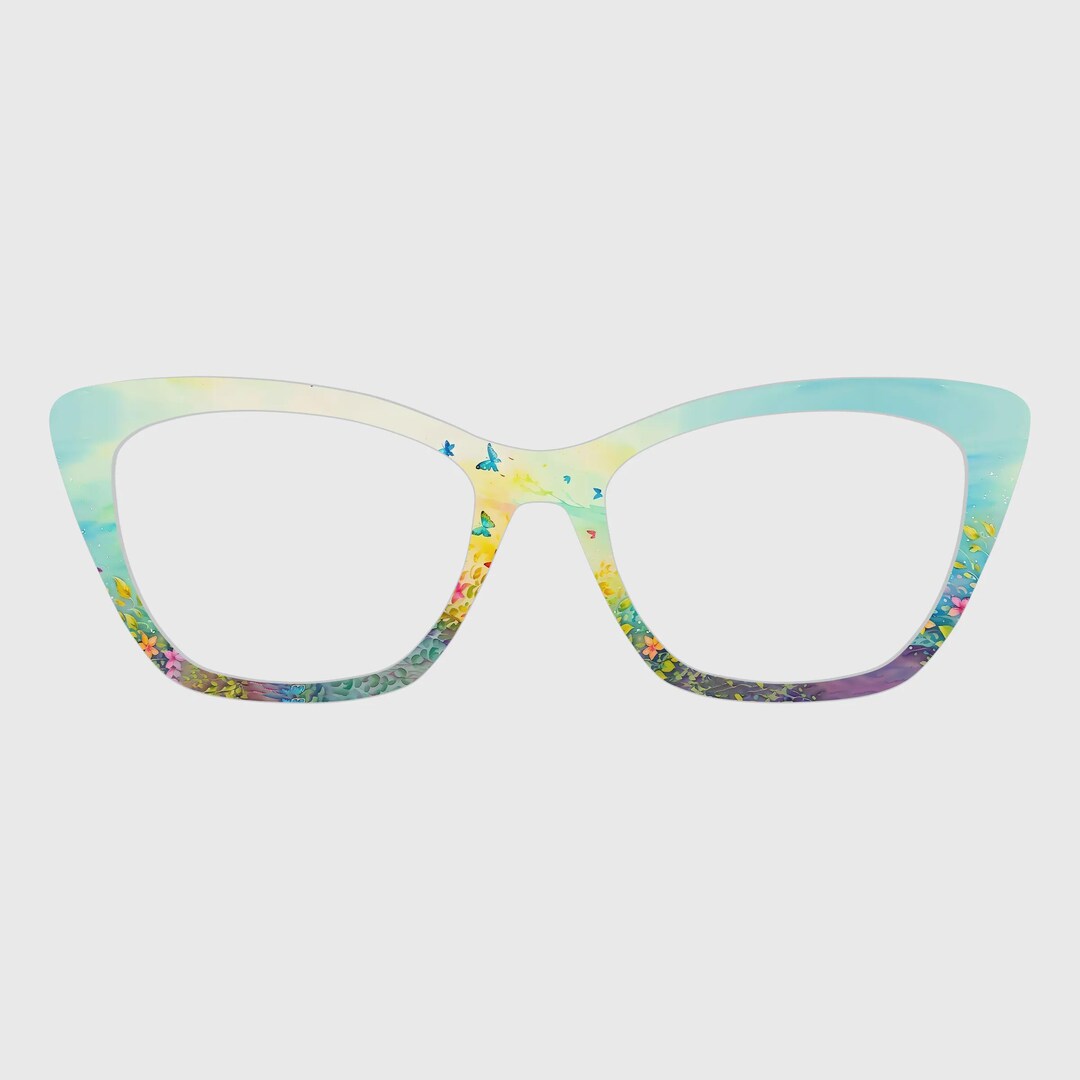 The Butterflies Flying on the Lawn Magnetic Glasses Toppers ...