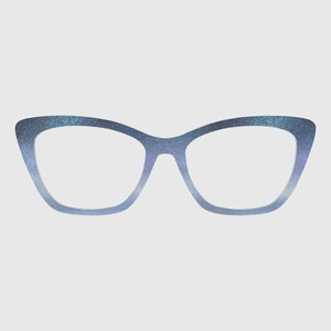 BCBGMAXAZRIA Women\'s Blue‎ Ombre Rectangle Eyeglasses Frames Cold Insert 21310 BCBGMAXAZRIA Eyeglasses Frames CELESTE BLUE SLATE Square  main image 3