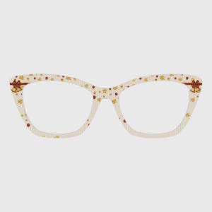 The White Knit Christmas Bells Magnetic Glasses Toppers – Compatible with Pair Eyewear Frames